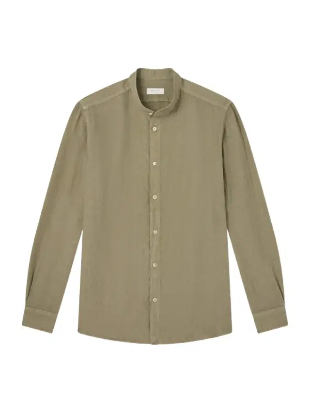 Grandad-Collar Linen Shirt - Men
