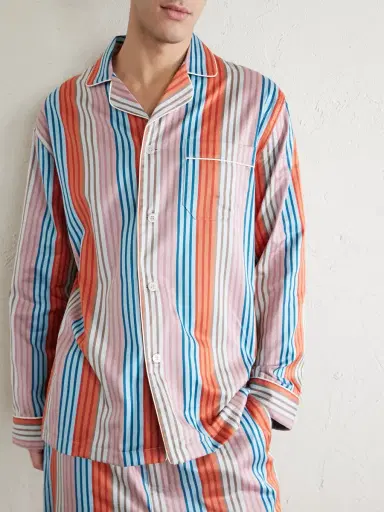 Derek Rose Wellington 61 Striped Cotton Pyjama Set - Men | Thumbnail 5 Derek Rose Wellington 61 Striped Cotton Pyjama Set - Men | Thumbnail 5