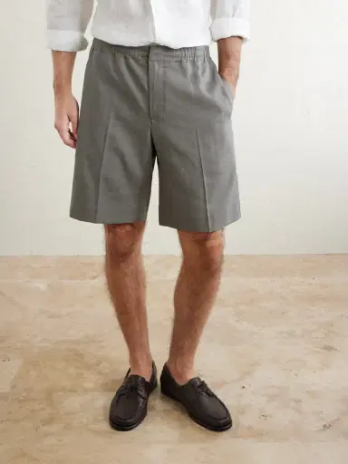Zegna Oasi Straight-Leg Linen Shorts - Men | Thumbnail 3