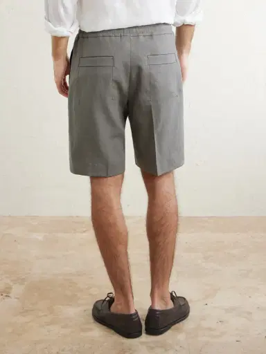 Zegna Oasi Straight-Leg Linen Shorts - Men | Thumbnail 4