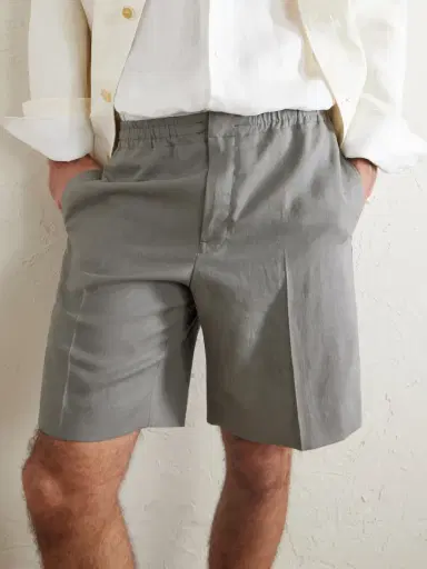 Zegna Oasi Straight-Leg Linen Shorts - Men | Thumbnail 5