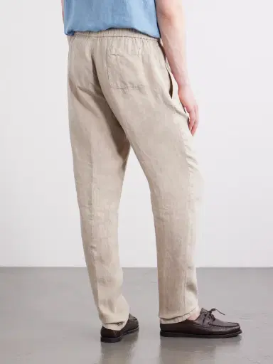 Boglioli Tapered Linen Trousers - Men | Thumbnail 4