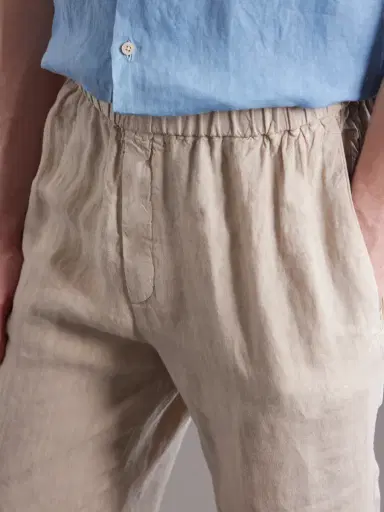 Boglioli Tapered Linen Trousers - Men | Thumbnail 5