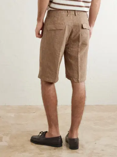 Massimo Alba Alaccia Straight-Leg Pleated Linen Shorts - Men | Thumbnail 4 Massimo Alba Alaccia Straight-Leg Pleated Linen Shorts - Men | Thumbnail 4