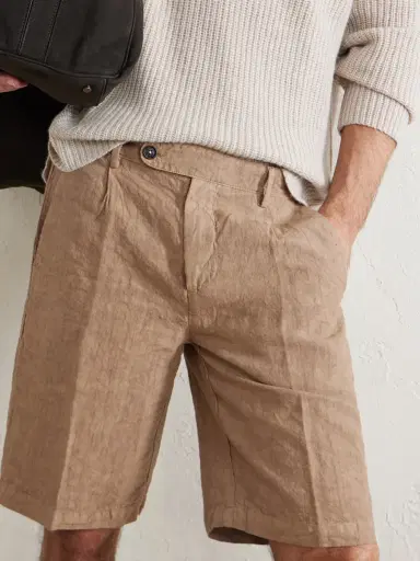 Massimo Alba Alaccia Straight-Leg Pleated Linen Shorts - Men | Thumbnail 5 Massimo Alba Alaccia Straight-Leg Pleated Linen Shorts - Men | Thumbnail 5