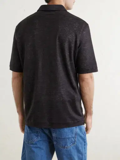 Zegna Oasi Linen Polo Shirt - Men | Thumbnail 4 Zegna Oasi Linen Polo Shirt - Men | Thumbnail 4