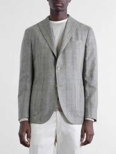 Boglioli Prince of Wales Checked Silk Blazer - Men | Thumbnail 3