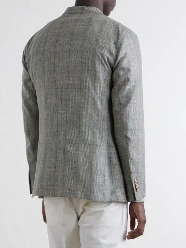 Boglioli Prince of Wales Checked Silk Blazer - Men | Thumbnail 4