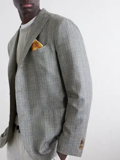 Boglioli Prince of Wales Checked Silk Blazer - Men | Thumbnail 5