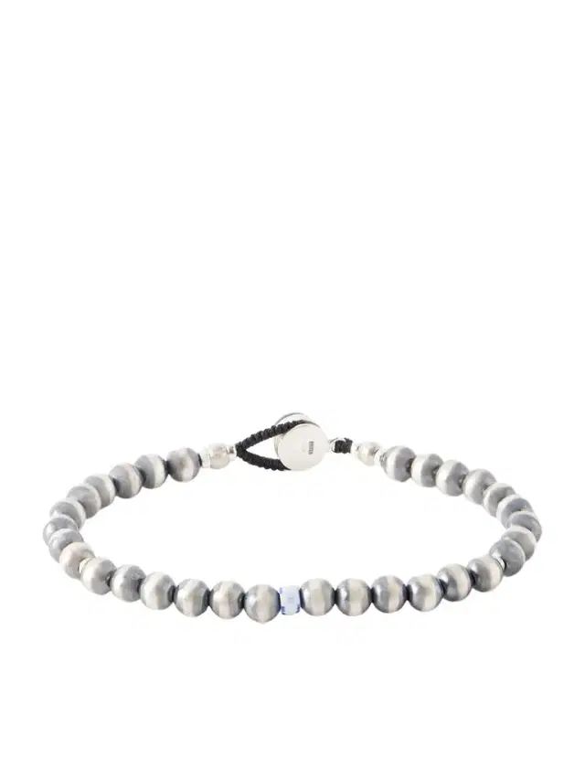 Mikia Circle5 Sterling Silver Multi-Stone Beaded Bracelet - Men