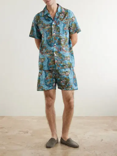 Derek Rose Ledbury 100 Printed Cotton Pyjama Set - Men | Thumbnail 2 Derek Rose Ledbury 100 Printed Cotton Pyjama Set - Men | Thumbnail 2