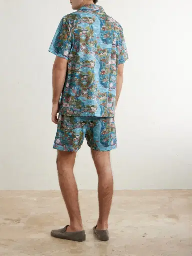 Derek Rose Ledbury 100 Printed Cotton Pyjama Set - Men | Thumbnail 4 Derek Rose Ledbury 100 Printed Cotton Pyjama Set - Men | Thumbnail 4
