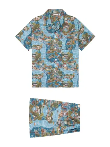 Derek Rose Ledbury 100 Printed Cotton Pyjama Set - Men | Thumbnail 1 Derek Rose Ledbury 100 Printed Cotton Pyjama Set - Men | Thumbnail 1