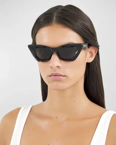 Bottega Veneta Dramatic Acetate Cat-Eye Sunglasses | Thumbnail 2
