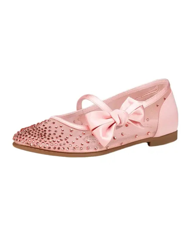 Girl 's Melodie Strass Sheer Ballet Flats, Toddler/Kids