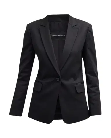 Emporio Armani Single-Button Stretch Blazer | Thumbnail 1 Emporio Armani Single-Button Stretch Blazer | Thumbnail 1