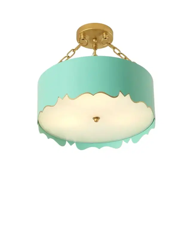 Old World Design Mollie Pendant with Gold Accents