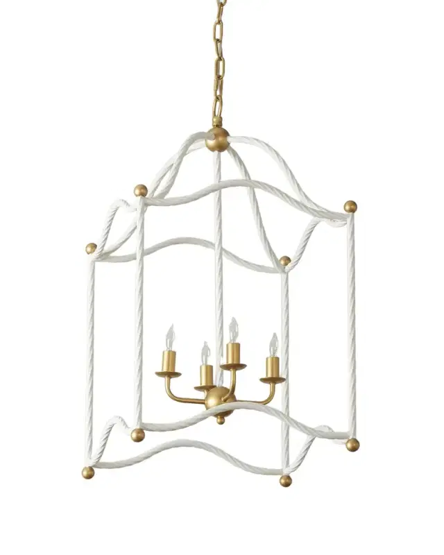 Old World Design Marie Gold Twisted Metal Lantern