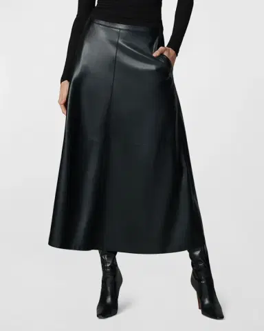 Joe's Jeans The Tavi Vegan Leather Midi Skirt | Thumbnail 2 Joe's Jeans The Tavi Vegan Leather Midi Skirt | Thumbnail 2