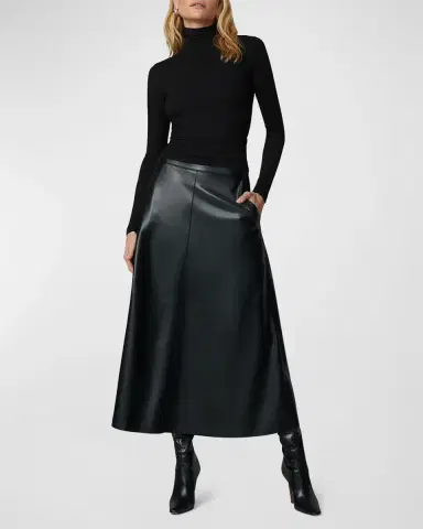 Joe's Jeans The Tavi Vegan Leather Midi Skirt | Thumbnail 3 Joe's Jeans The Tavi Vegan Leather Midi Skirt | Thumbnail 3