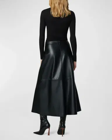 Joe's Jeans The Tavi Vegan Leather Midi Skirt | Thumbnail 4 Joe's Jeans The Tavi Vegan Leather Midi Skirt | Thumbnail 4