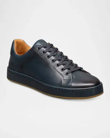 Allen Edmonds Men's Barnes Leather Low-Top Sneakers | Thumbnail 2
