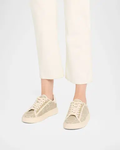 Versace La Greca Embroidered Low-Top Sneakers | Thumbnail 2