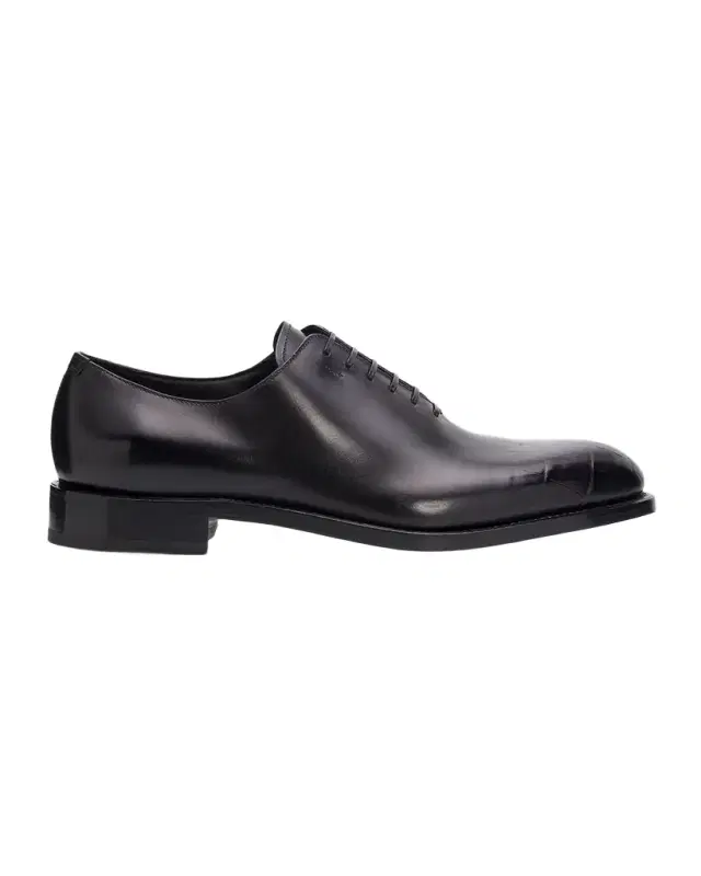 Ferragamo Men's Angiolo Croc-Embossed Leather Oxfords
