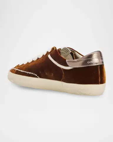 Golden Goose Men's Super Star Velvet Low-Top Sneakers | Thumbnail 2 Golden Goose Men's Super Star Velvet Low-Top Sneakers | Thumbnail 2