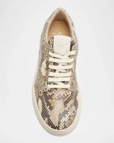 Giuseppe Zanotti Men's GZ94 Snake-Effect Leather Sneakers | Thumbnail 4 Giuseppe Zanotti Men's GZ94 Snake-Effect Leather Sneakers | Thumbnail 4