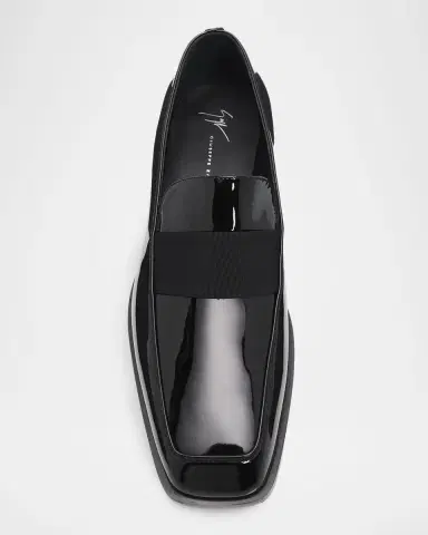 Giuseppe Zanotti Men's GZ-Lucky Patent Leather Square-Toe Loafers | Thumbnail 4 Giuseppe Zanotti Men's GZ-Lucky Patent Leather Square-Toe Loafers | Thumbnail 4