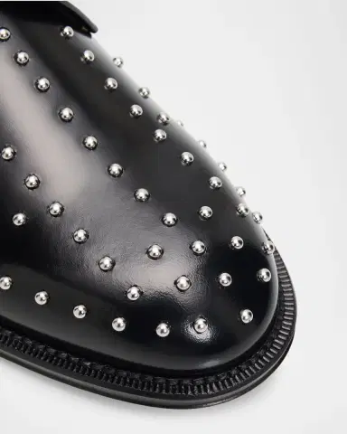 Giuseppe Zanotti Men's GZ-Tag Studded Leather Derby Shoes | Thumbnail 2