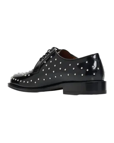 Giuseppe Zanotti Men's GZ-Tag Studded Leather Derby Shoes | Thumbnail 1
