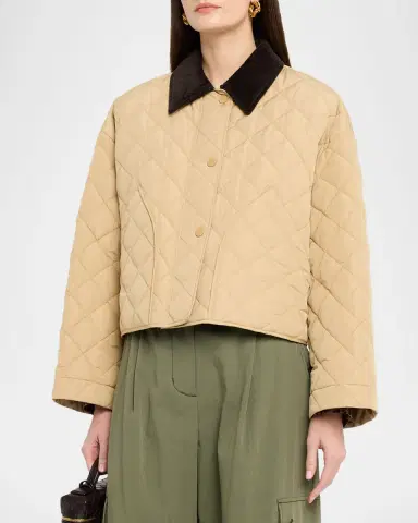 Weekend Max Mara Quilted Corduroy-Collar Jacket | Thumbnail 4 Weekend Max Mara Quilted Corduroy-Collar Jacket | Thumbnail 4