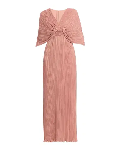 Aidan Mattox Pleated Metallic Chiffon Column Gown | Thumbnail 1 Aidan Mattox Pleated Metallic Chiffon Column Gown | Thumbnail 1