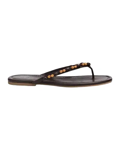 Staud Freja Beaded Leather Thong Sandals | Thumbnail 1