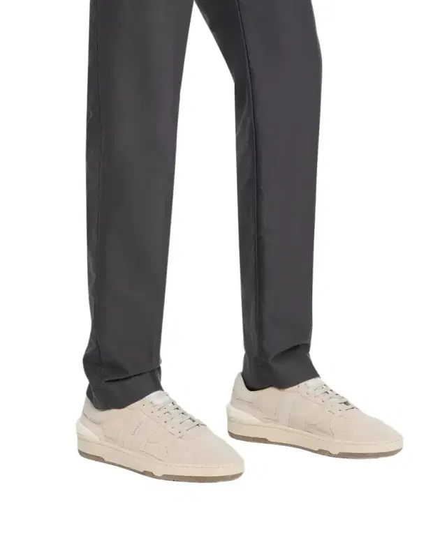 Men 's Clay Leather and Mesh Low-Top Sneakers