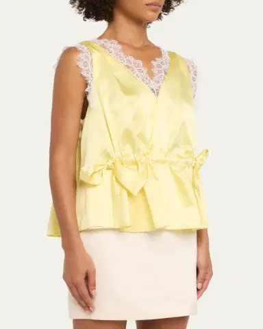 3.1 Phillip Lim Sleeveless Satin V-Neck Top | Thumbnail 4