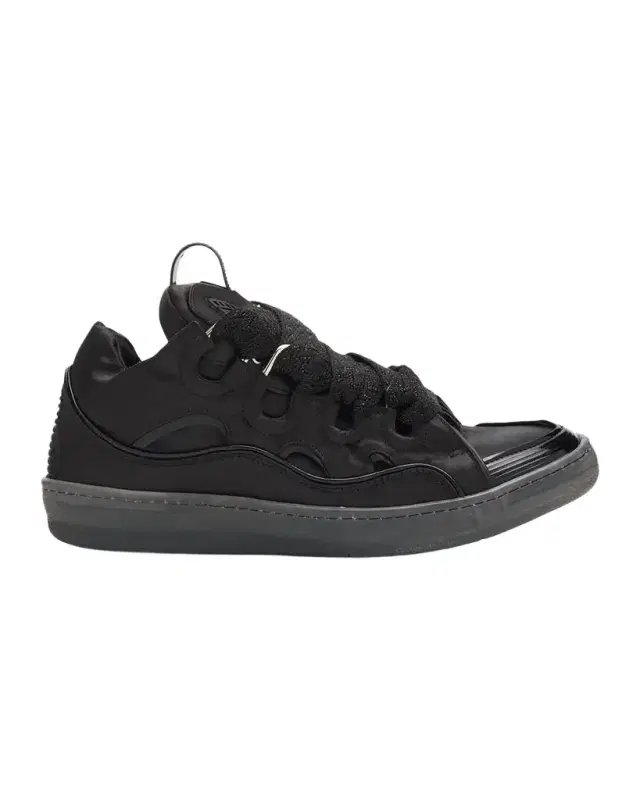 Men's Curb Satin Leather Oversized Sneakers Men's Curb Satin Leather Oversized Sneakers