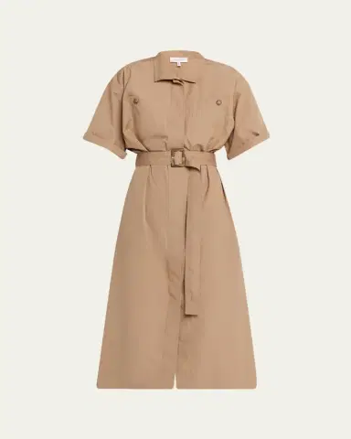 Lafayette 148 New York Belted Cotton Midi Shirtdress | Thumbnail 5
