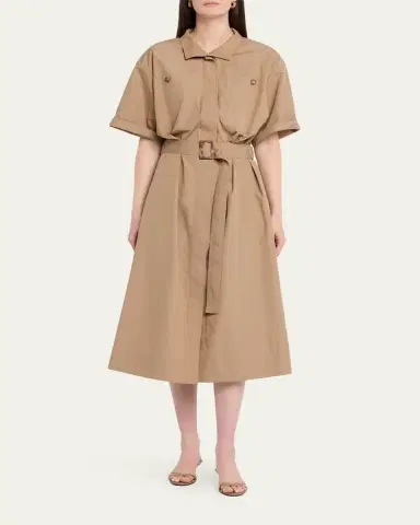 Lafayette 148 New York Belted Cotton Midi Shirtdress | Thumbnail 6