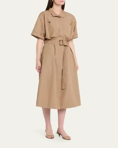Lafayette 148 New York Belted Cotton Midi Shirtdress | Thumbnail 8