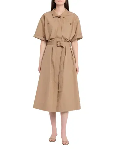 Lafayette 148 New York Belted Cotton Midi Shirtdress | Thumbnail 1