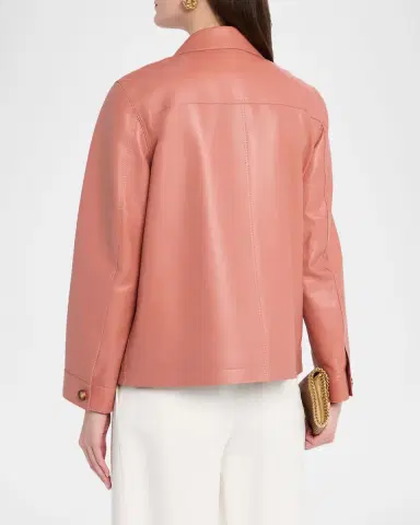 Lafayette 148 New York Button-Down Nappa Leather Jacket | Thumbnail 2 Lafayette 148 New York Button-Down Nappa Leather Jacket | Thumbnail 2