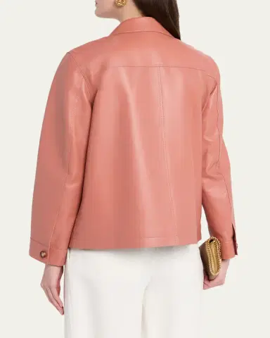Lafayette 148 New York Button-Down Nappa Leather Jacket | Thumbnail 7 Lafayette 148 New York Button-Down Nappa Leather Jacket | Thumbnail 7