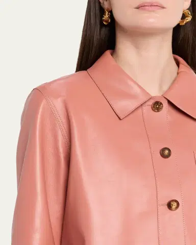 Lafayette 148 New York Button-Down Nappa Leather Jacket | Thumbnail 9 Lafayette 148 New York Button-Down Nappa Leather Jacket | Thumbnail 9