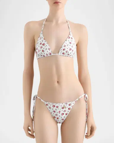 Dolce & Gabbana Rose Triangle Two-Piece Swimsuit | Thumbnail 2