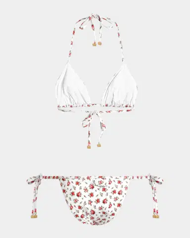 Dolce & Gabbana Rose Triangle Two-Piece Swimsuit | Thumbnail 3