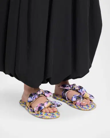 Zimmermann Carousel Raffia Slide Sandals | Thumbnail 2 Zimmermann Carousel Raffia Slide Sandals | Thumbnail 2