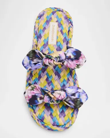 Zimmermann Carousel Raffia Slide Sandals | Thumbnail 5 Zimmermann Carousel Raffia Slide Sandals | Thumbnail 5